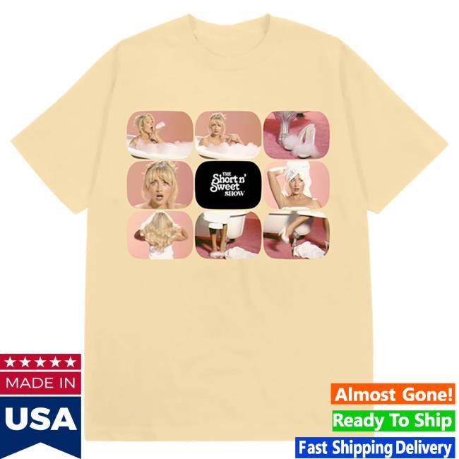 Official Sabrina Carpenter Merch Store Short n' Sweet TV Grid Residency T Shirt