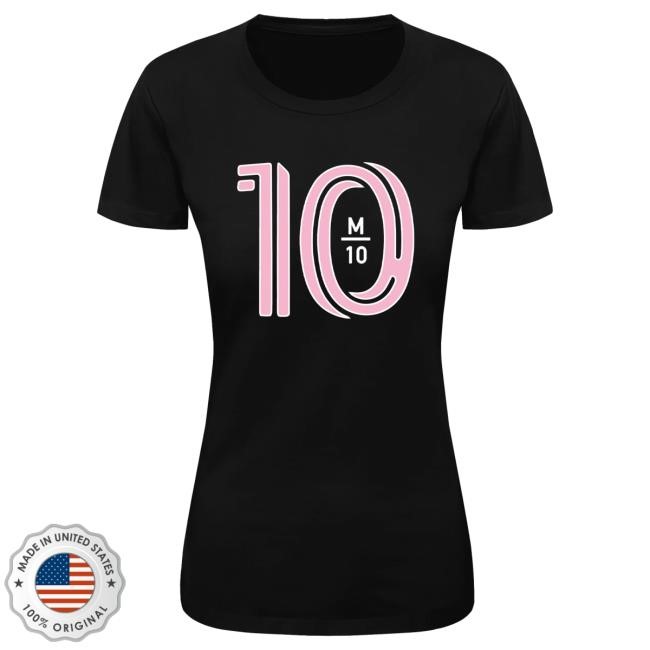 Official Messi Merch Store Lionel Messi Miami Heatwave M/10 10 Women's Tee Messi Clothing Shop