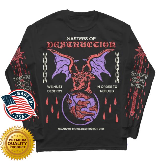 Official Masters Of Destruction Long Sleeve Shirt New