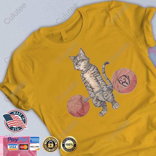Iron Savage Apparel Deadlifting Tabby Cat Long Sleeve Shirt