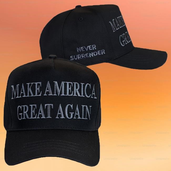 Summer Crowd Favorite Donald Trump Dark MAGA Hat Cap