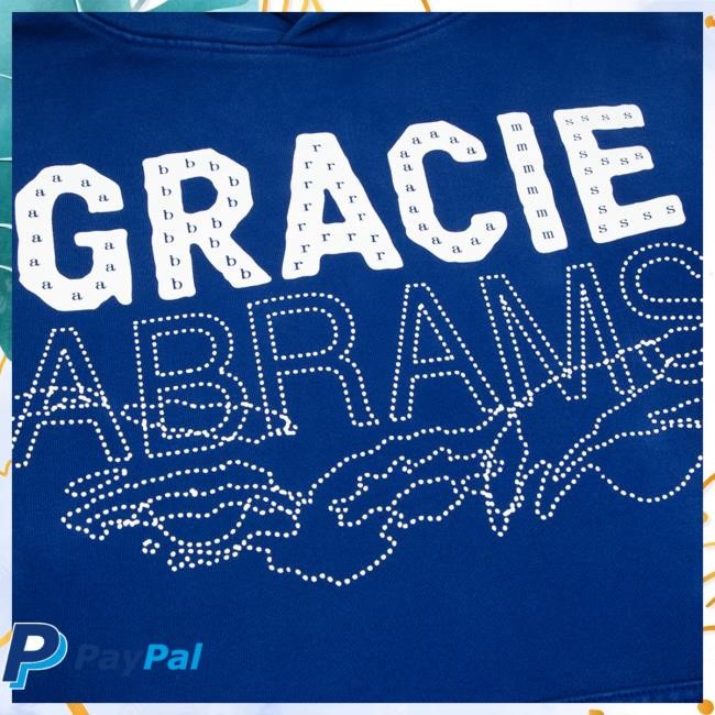 Official Gracie Abrams Merch Store Gracie Abrams Letter Repeat Navy Unisex Attractive Hoodie GracieAbrams