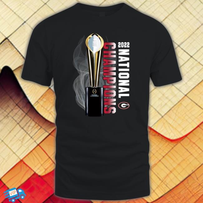 Georgia Bulldogs College Football Playoff 2022 National Champions Trophy T- shirt