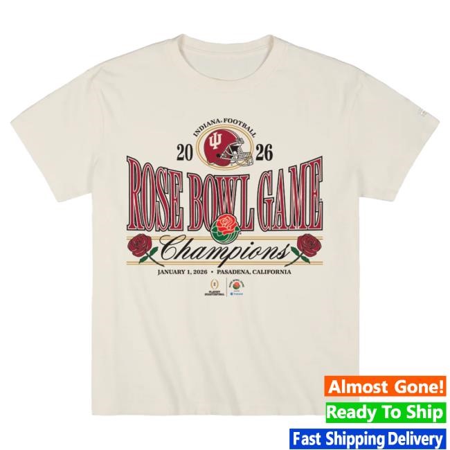 Pasadena Victory Indiana Hoosiers 2026 Rose Bowl Champs Tee