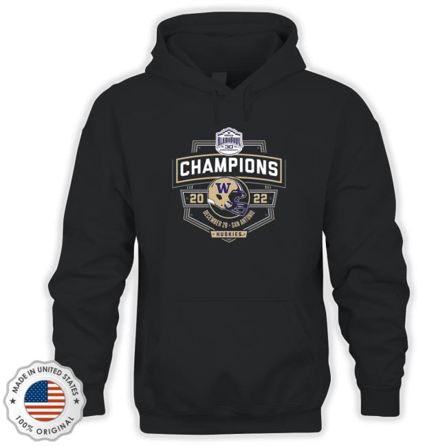 Washington Huskies Valero Alamo Bowl 2022 Champions Sweatshirt