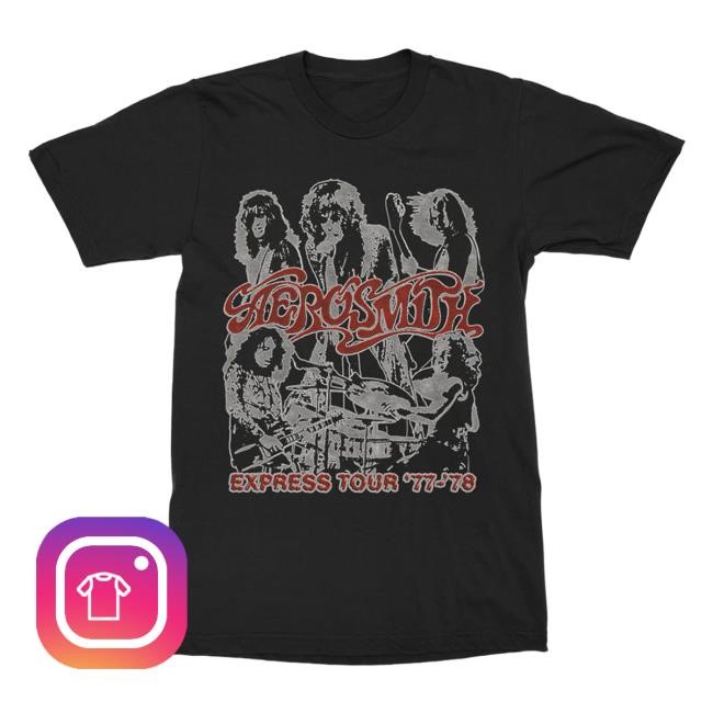 Aerosmith Official Store Express Tour '77-'78 Shirt 2024 Aerosmith