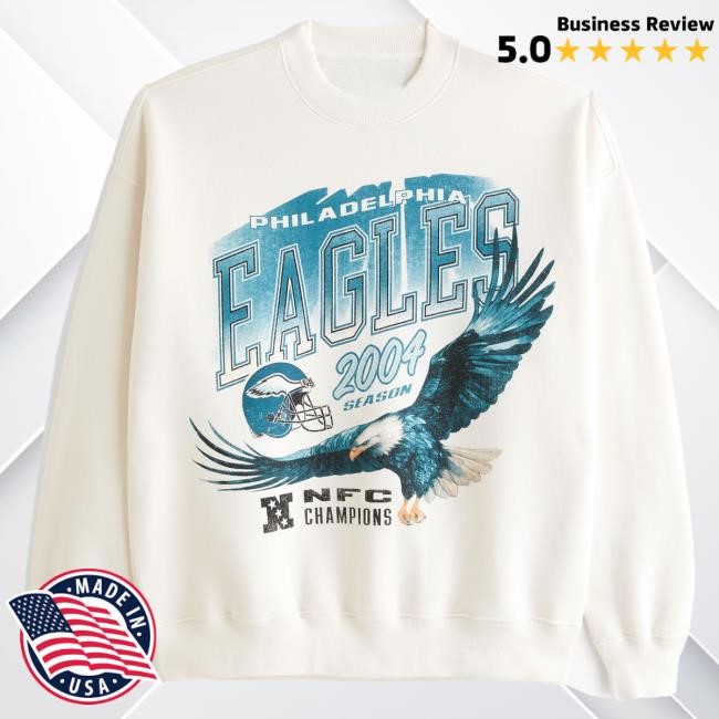 Official Abercrombie And Fitch Shop Philadelphia Eagles Graphic Crew NFL by Abercrombie