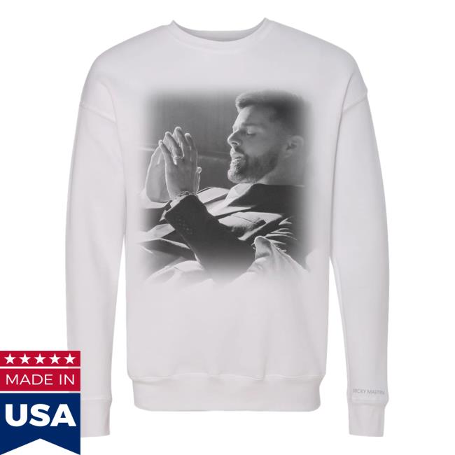 Ricky Martin White Sweatshirt Shirt New