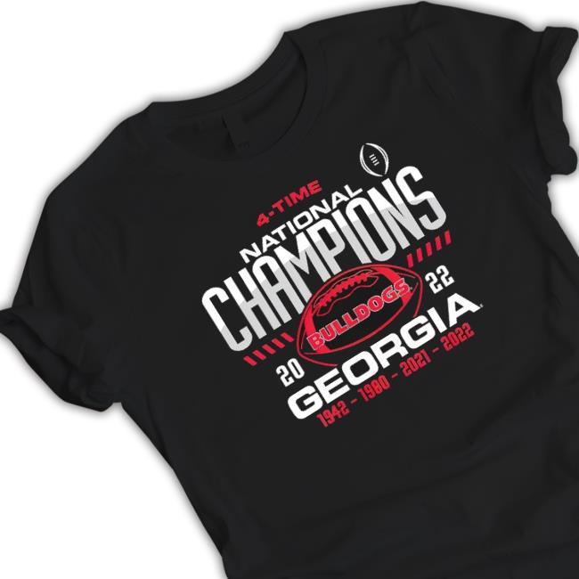 4-Time National Champions 2022 Georgia Bulldogs T-shirt