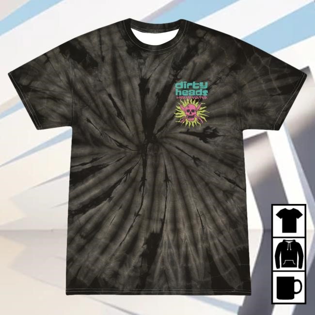Dirty Heads Heavy Water Black Tie Dye New Shirt