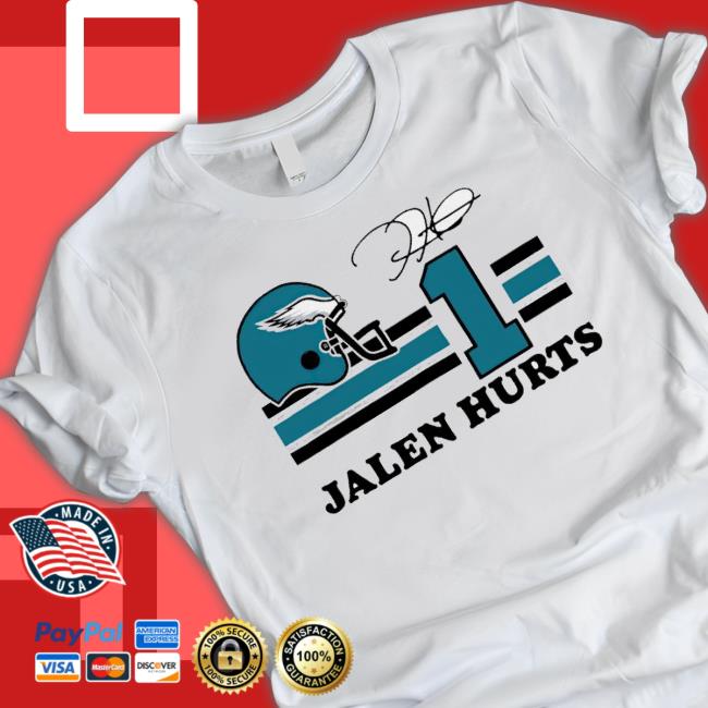 Eagles Jalen Hurts #1 Signature T-Shirt