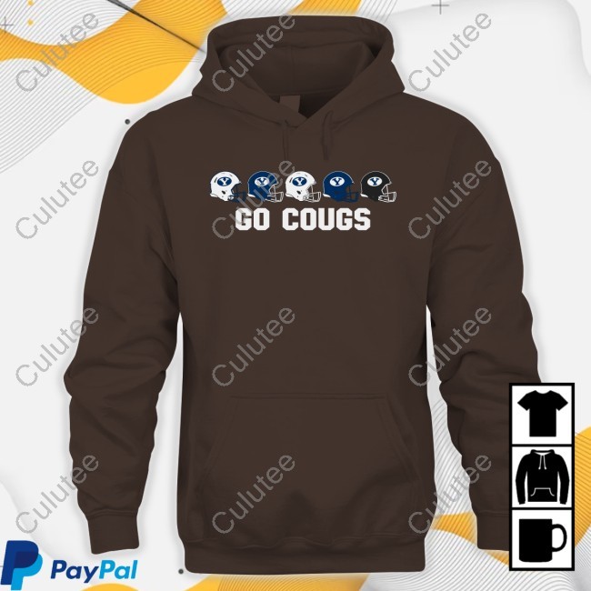 Brigham Young Cougars - Helmet Logo Go Cougs Tee