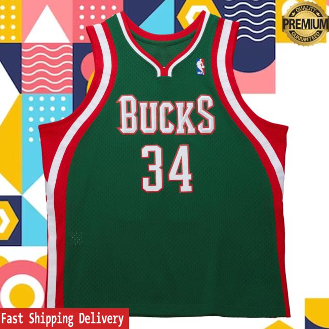 Official Moda3 Mitchell And Ness Bucks Giannis '13-14 Swingman Jersey Tank Tees