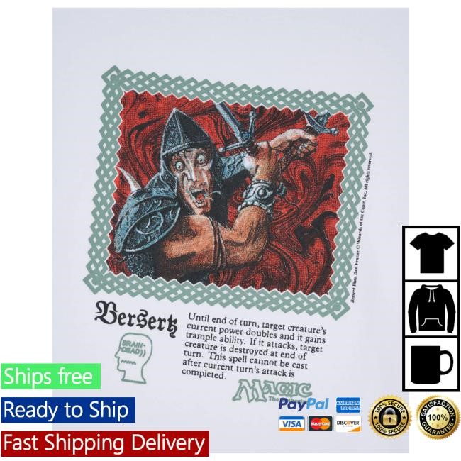 Official Brain Dead Merch Store We Are Brain Dead x Magic The Gathering Berserk Tees - White