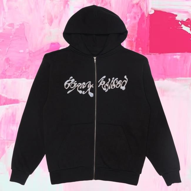 Official Born X Raised Merch Store Shop Born X Raised Sticky Zip-Up Hoody: Black BornxRaised