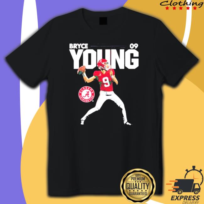 Official Bryce Young 09 Player Alabama Crimson Tide Ncaa Football Tee