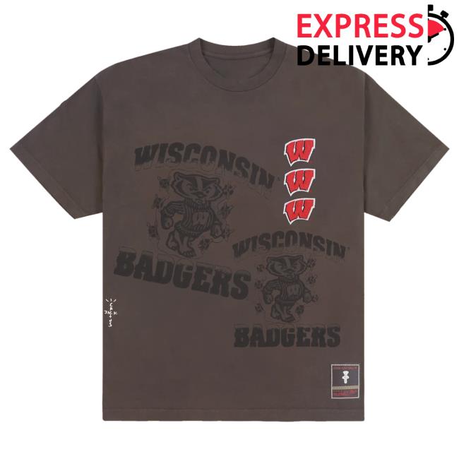 Official Travis Scott Utopia Merch Store CJ X M&N X UNIVERSITY OF WISCONSIN SEAL Attractive Shirt Travis Scott Apparel Clothing TravisScott