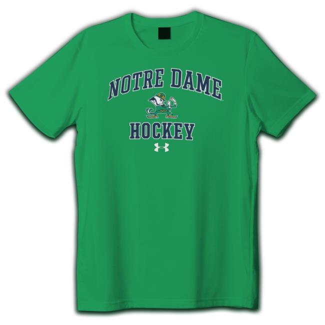 Under Armour Notre Dame Fighting Irish Hockey All Day Arch Fleece Pullover Tee Shirt