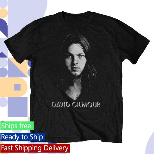 Official David Gilmour Store David Gilmour Halftone Face Unisex Black Tee DavidGilmour