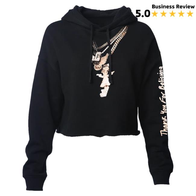 Official Toosii Merch Store Toosii Thank You For Believing Chains Cropped Black Hoodie Toosii Apparel Clothing Shop Toosii2x