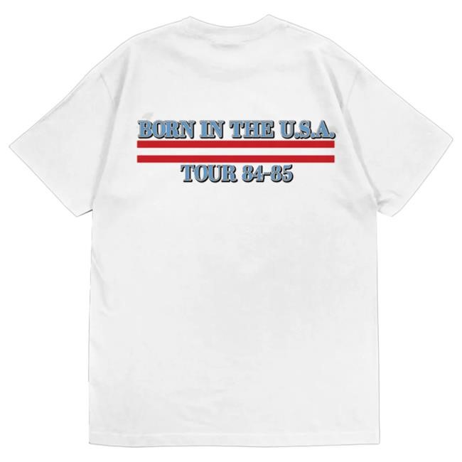 Official Bruce Springsteen Merch Store Retro Born In The U.S.A. Tour Top Shirt Springsteen