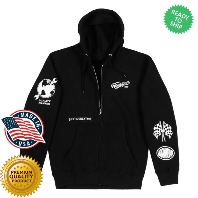 Official Hoonigan Merch Store Shop Cerebral Zip Hooded Sweatshirt Hoonigan Apparel Clothing