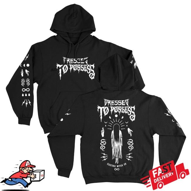 Electric Witch Dressed To Possess Pullover Hood