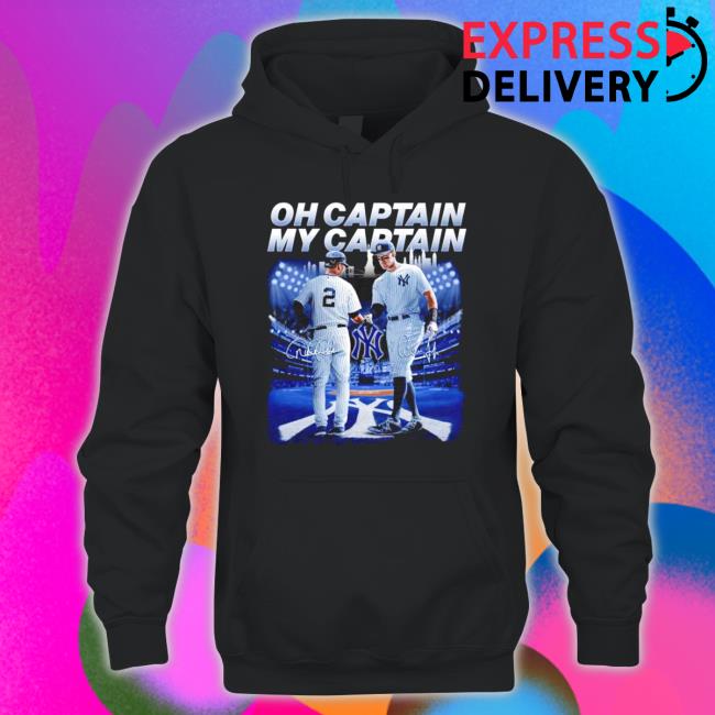 Derek Jeter And Aaron Judge Oh Captain My Captain Signature Tee