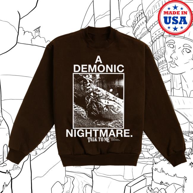 Official A24 Merch Store Online Ceramics X Talk To Me Demonic Nightmare Popover Hoodie Brown A24 Shop