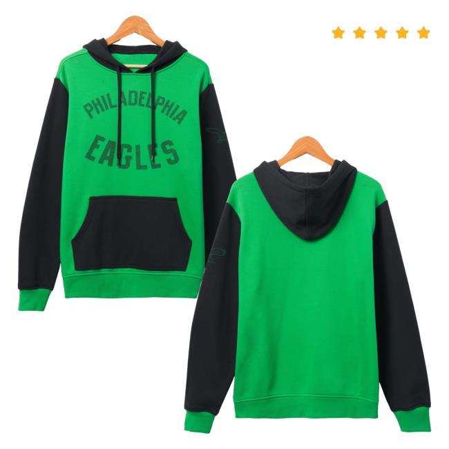 Official Junk Food Apparel Clothing Store Shop Junkfoodclothing Philadelphia Eagles Logo Goal Line Crew neck Sweatshirt