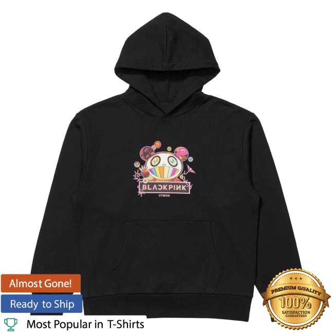 Official Takashi Murakami X Blackpink Pandakashi Long Sleeve T-Shirts (Black)