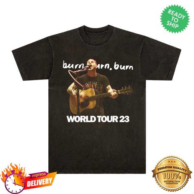 Burn Burn Burn World Tour Tshirt Zach Bryan Official Shop Merch