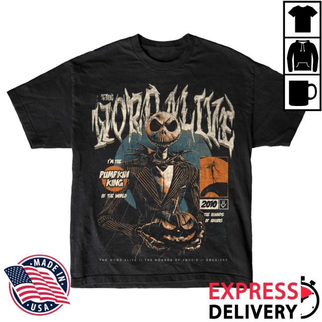 Official The Word Alive Pumpkin King - Black Tees