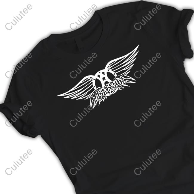 Aerosmith Merch 50Th Logo Crewneck Sweatshirt