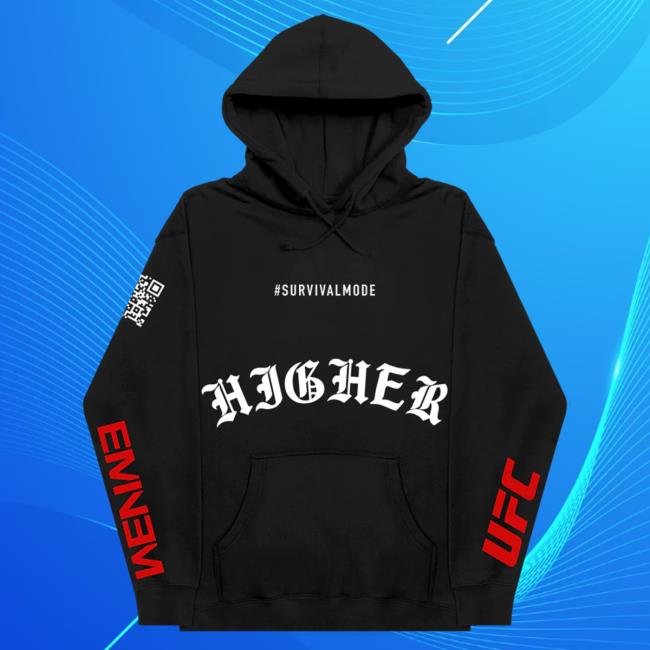 Official Eminem Store Merch Slim Shady Ufc X Eminem Higher Long Sleeve T Shirt (Black) SlimShady Clothing Shop