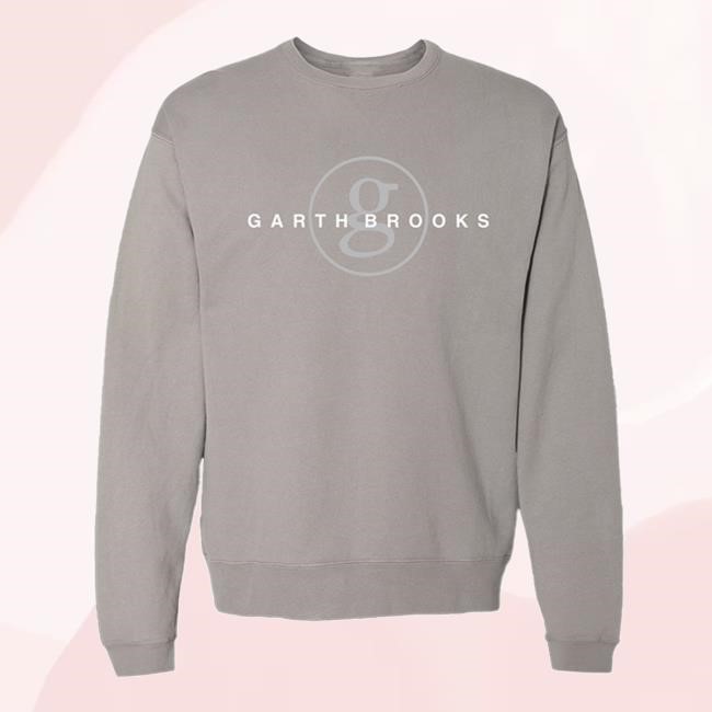 Garth Brooks Official Merch Store Grey Logo Crewneck Sweater Stadium Tour Clothing Shop Apparel