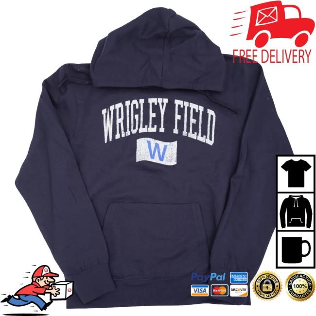 Chicago Cubs Wrigley Field Flag Blend Hoodie Navy 2026