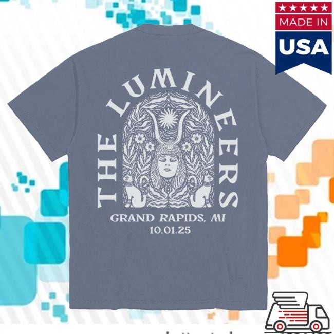 Official Lumineers Store The Lumineers Automatic October 1st Grand Rapids Event Top Shirt
