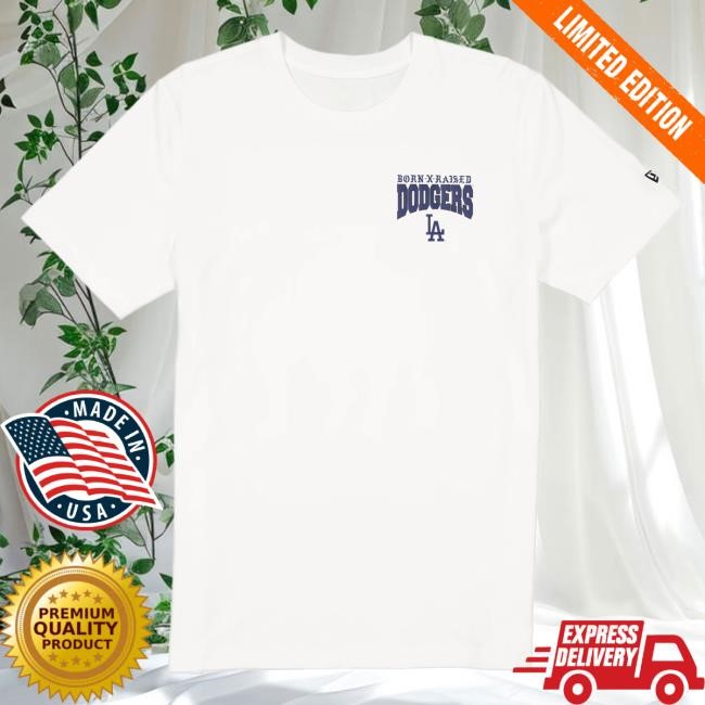 Official Born X Raised Merch Store Shop Born X Raised + Dodgers Dog Tee: White BornXRaised