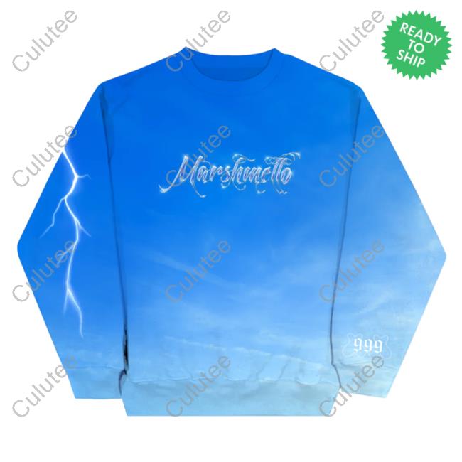 Official Marshmello Music Clothing Store Shop Clouds Bye Bye Crewneck Sweatshirt Marshmellomusic Merch