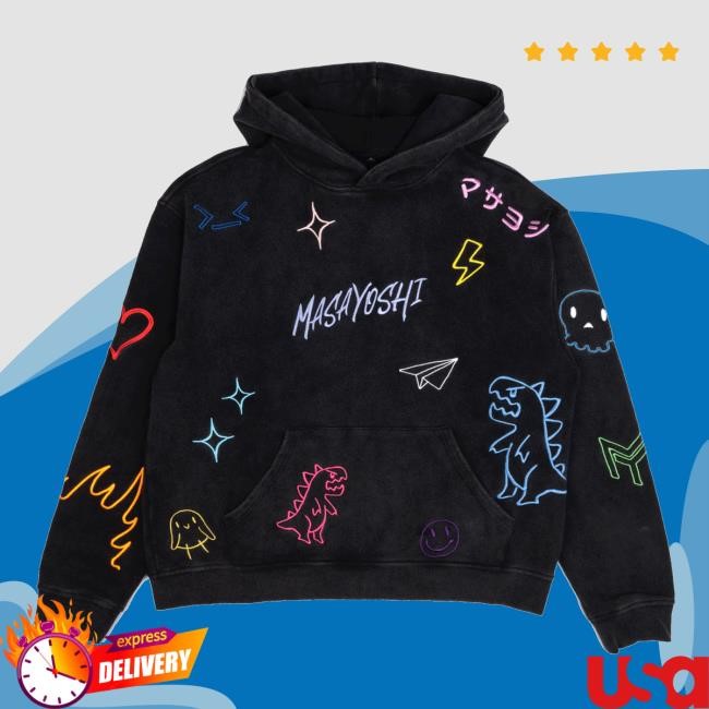 Masayoshi Doodlez Pullover Pullover 2024 Hoodie - Black