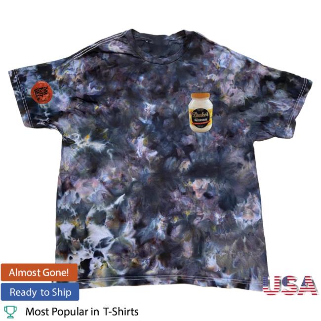 Official Mr Eatwell Clothing Mr Eatwell X Duke's Mayo T Shirt In Charcoal Ice Tie Dye Mreatwell