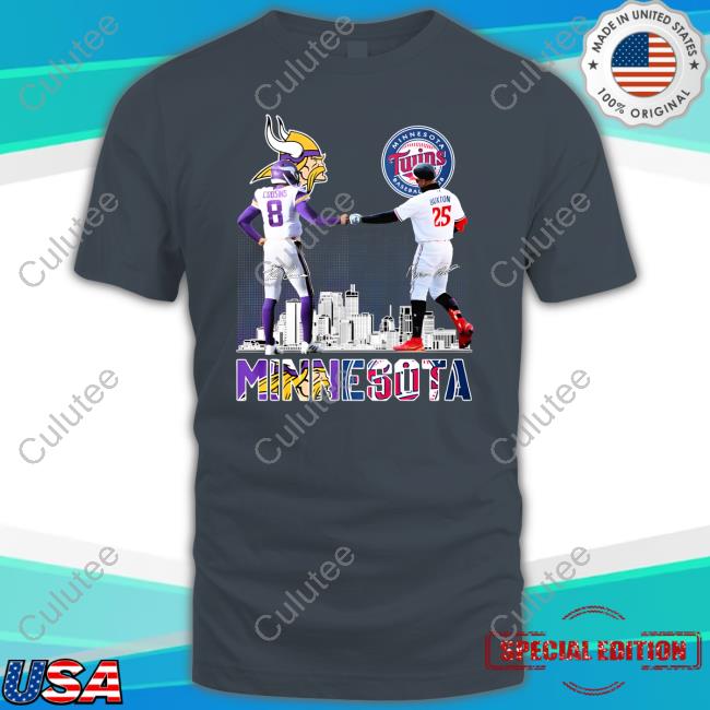 Minnesota Sports Kirk Cousins And Byron Buxton Signatures Long Sleeve T-Shirt