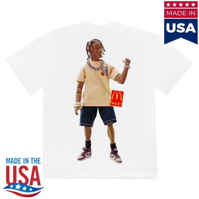 Official Travis Scott Merch Store Travis Scott X Mcdonald's Action Figure Series Crew White TravisScott Shop