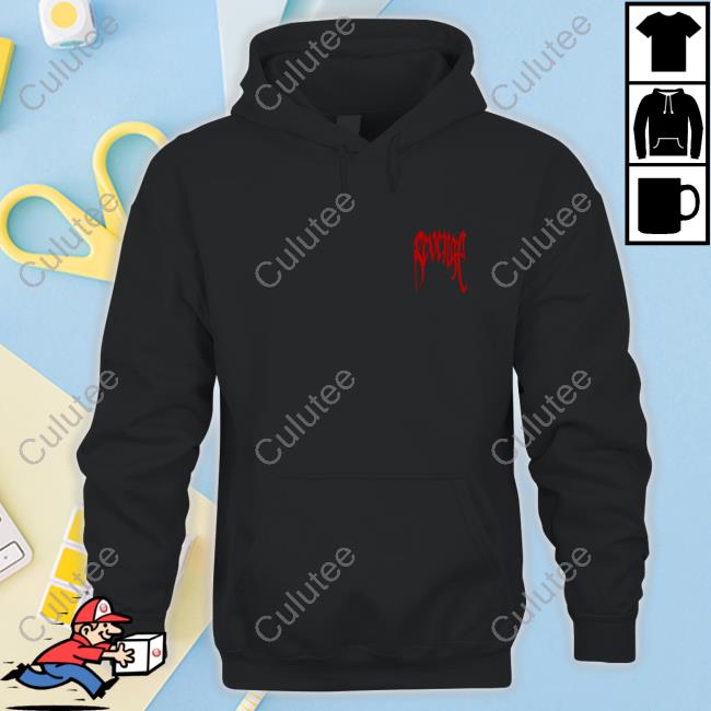 Red Logo Basic Crew neck Black