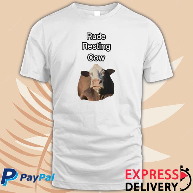 Official Rude Resting Cow Long Sleeve Shirt