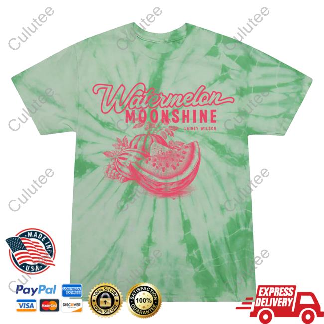 Official Lainey Wilson Clothing Store Shop Watermelon Moonshine Tie Dye Tee Shirt Laineywilson Merch