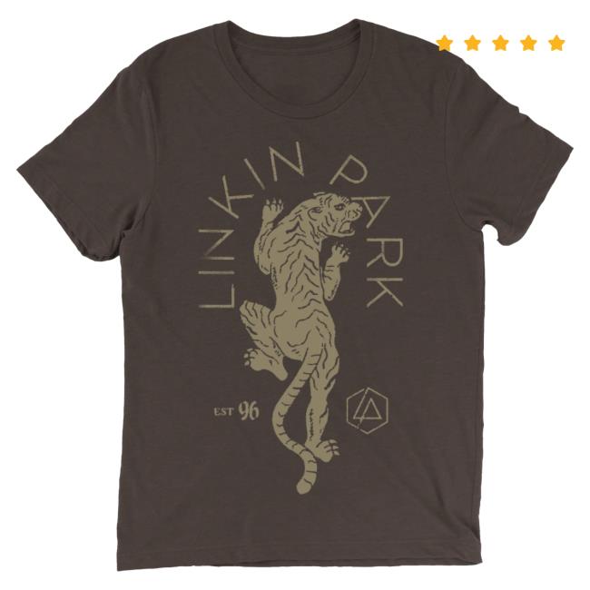 Official Linkin Park Merch Store One More Light Tiger Master Pullover Hoodie Chocolate Brown LinkinPark Apparel Clothing Shop