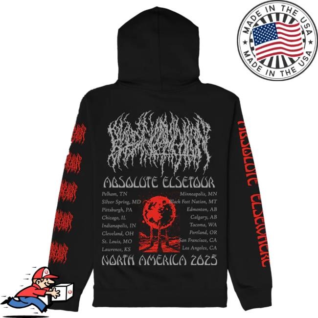 Absolute Elsetour Summer 2025 Zip Up Hoodies (Black) | Blood Incantation Merch Official