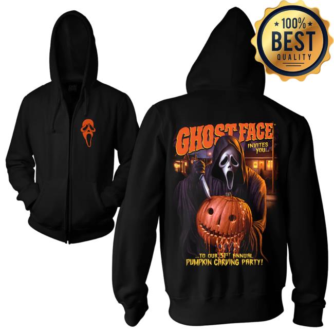 Official Cavity Colors Ghost Face: Halloween Party - Zip Up Hooded Sweatshirt